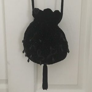 Black Jeweled Tassel bag